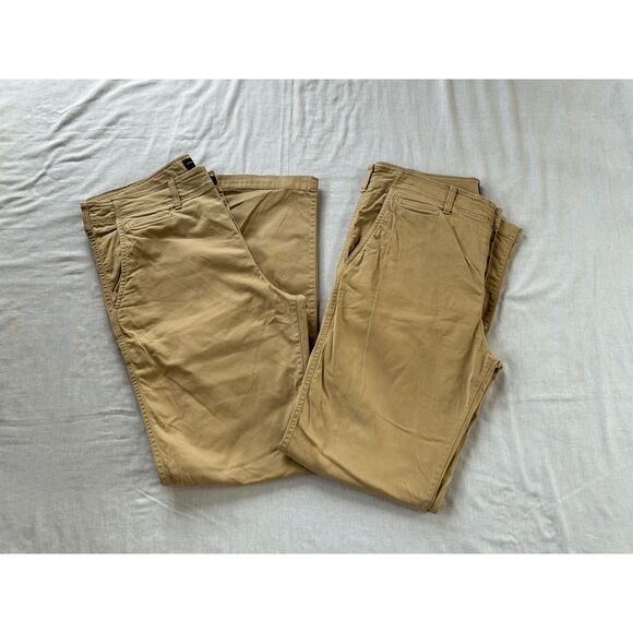 Men's American Eagle Khaki Pants Lot of Two, Size 36x36, Relaxed Straight - Picture 1 of 9